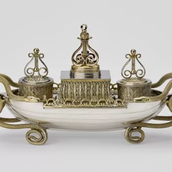 Silver inkstand